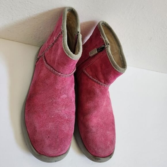 Ugg Australia Girls Boots Pink & Grey - Picture 4 of 13